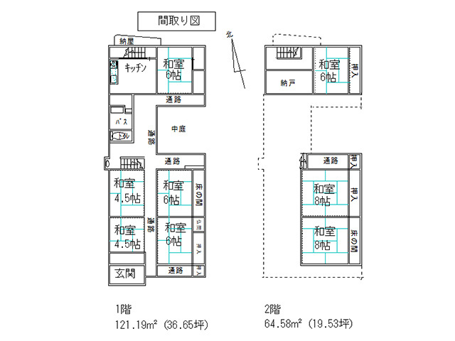 西新湊売家間取図