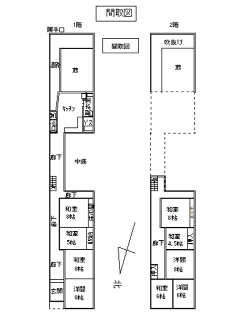 射水市本町3丁目売家間取図